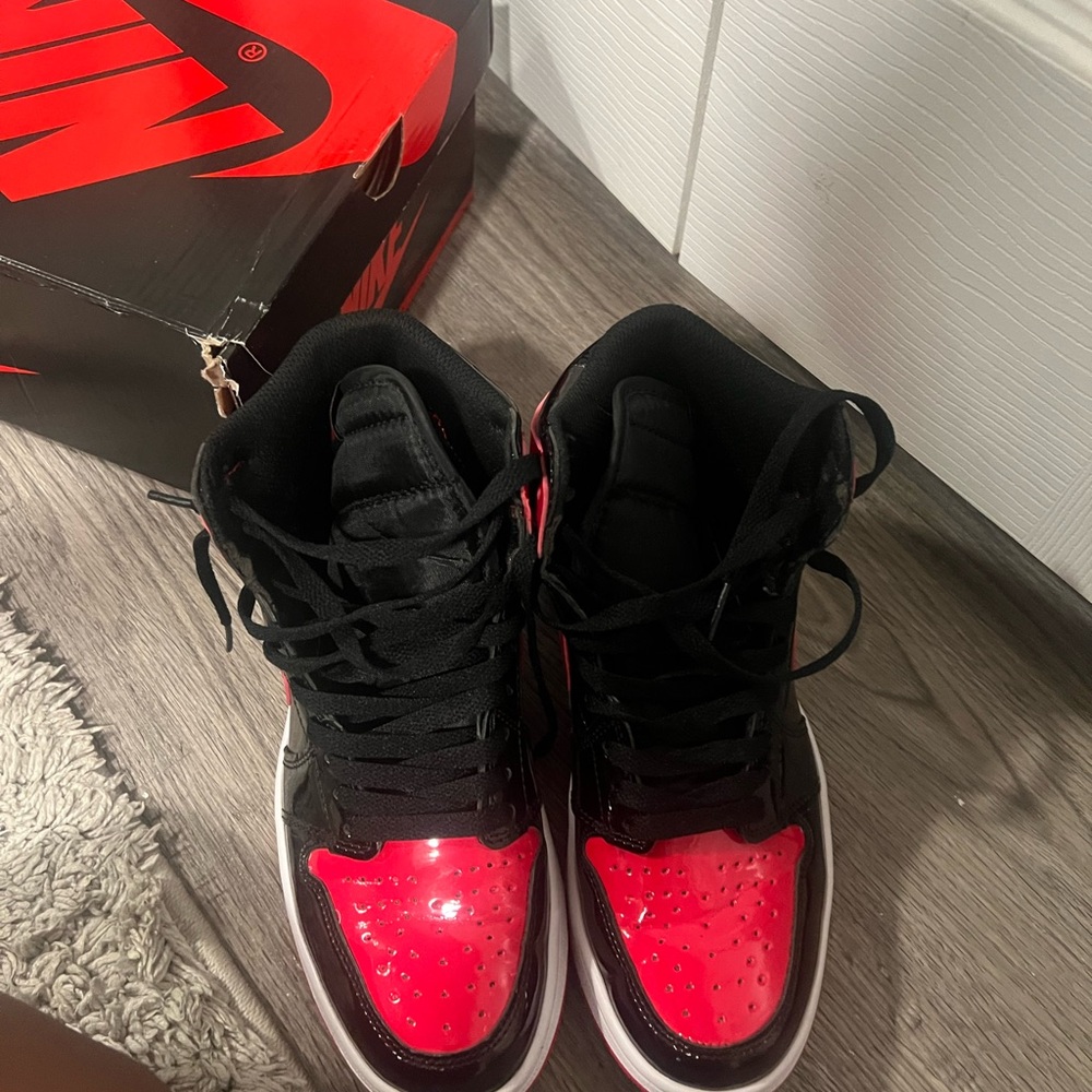 Nike Air Jordan 1 High Black and Red Jordan 1 Patent Bred